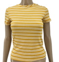 Ultra Flirt Women's Striped T-Shirt, Size XS