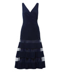 Lauren Ralph Lauren Lighthouse Navy Tulle-Panel A-Line Dress, 6